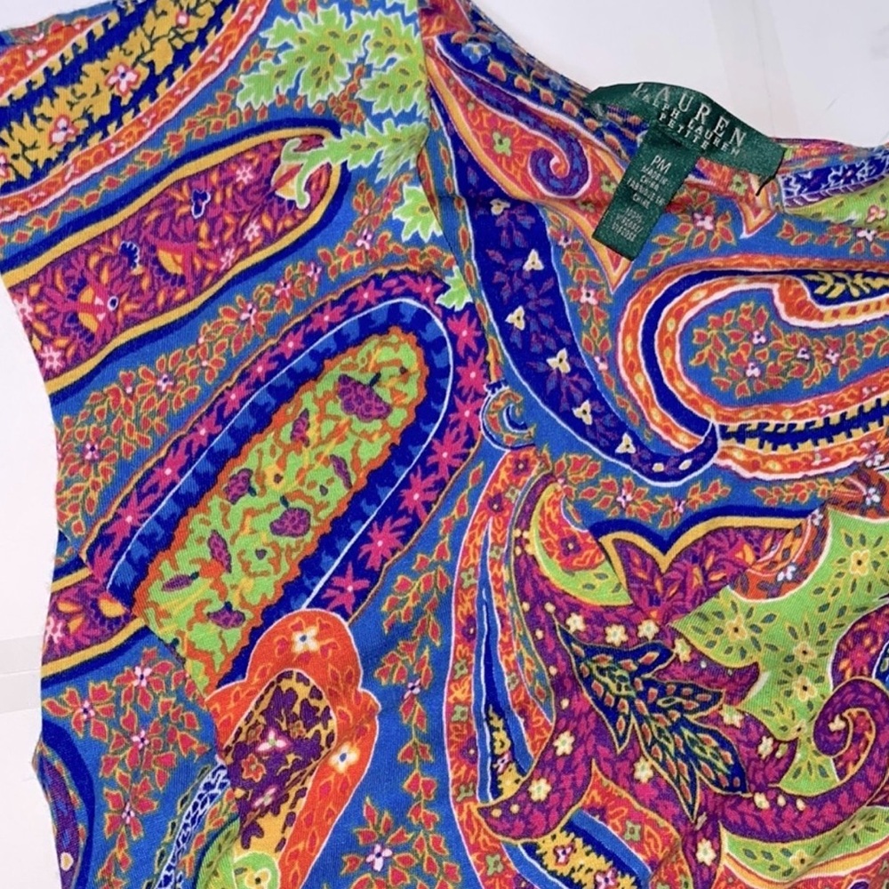 Lauren Ralph Lauren Boho Paisley Summer Dress S⁠ - Picture 5 of 9